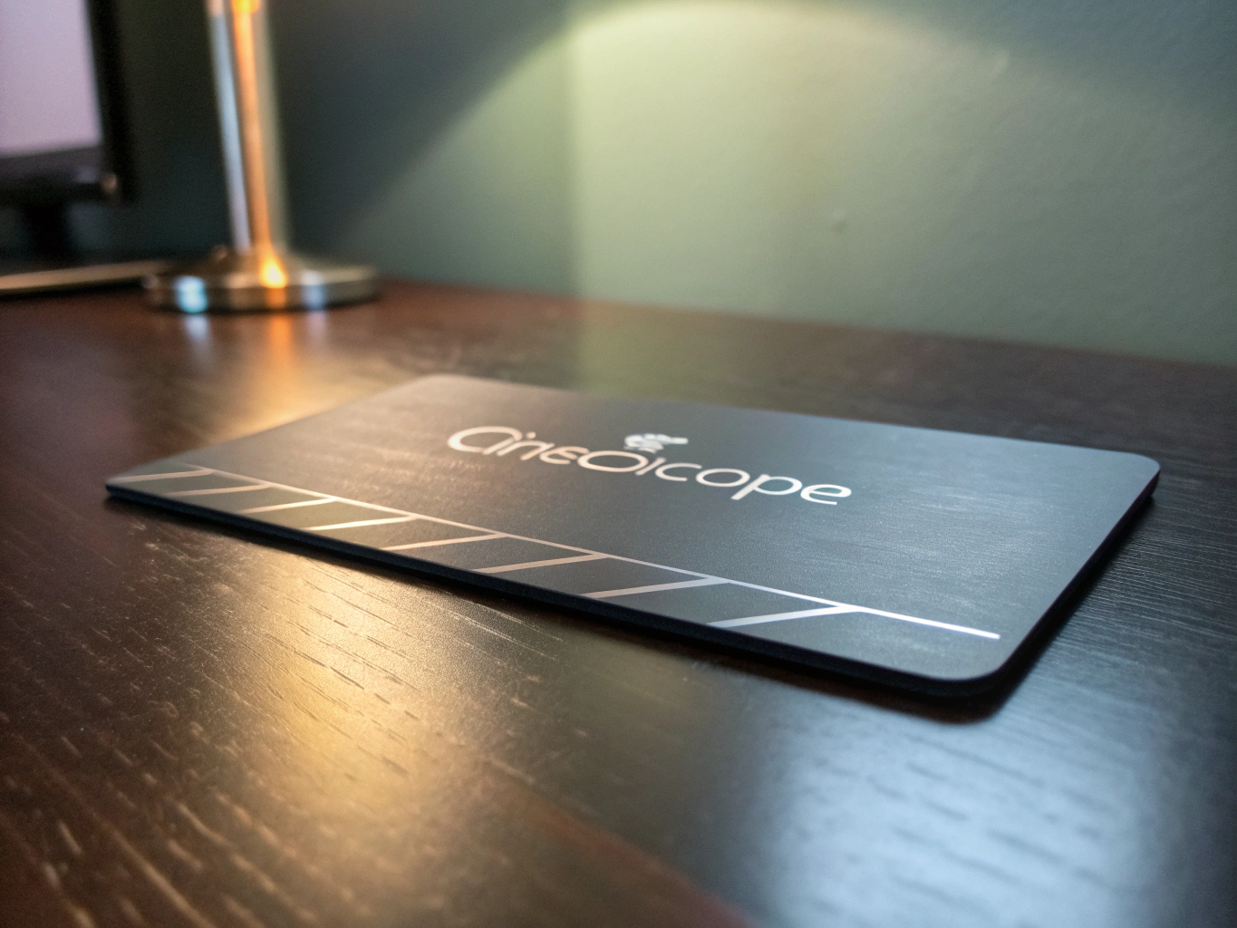Professional film production slate used on set
