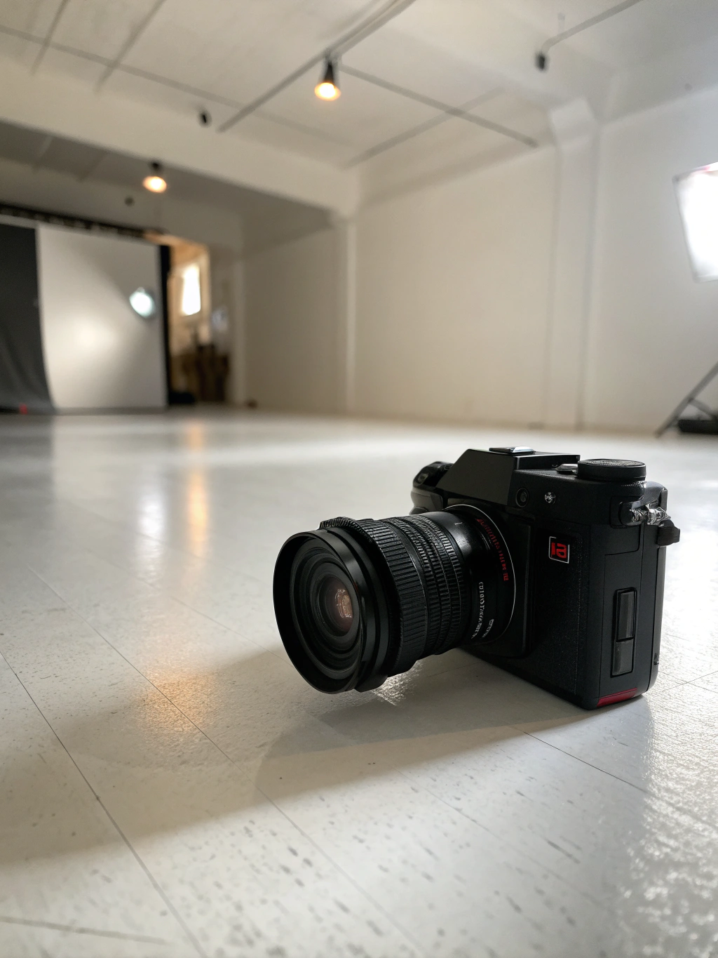 Cinematic camera on set